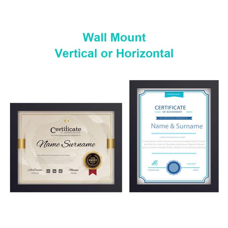 RPJC Document or Certificate Frames Made of Solid Wood High Definition Glass and Display Diplomas 8.5x11 Inch Standard Paper Frame Black - Image 5